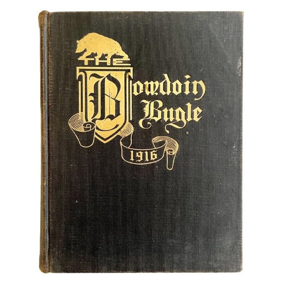 Bowdoin Bugle 1916 Maine Yearbook Volume 70 Lewiston Antique HC #2 HBS - Picture 2 of 10